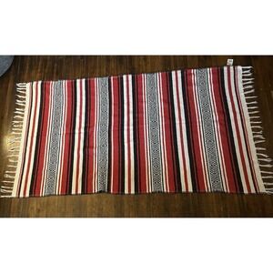 Black Canyon Outfitters Throw Cotton Blend Blanket  Made In Mexico 40 By 74